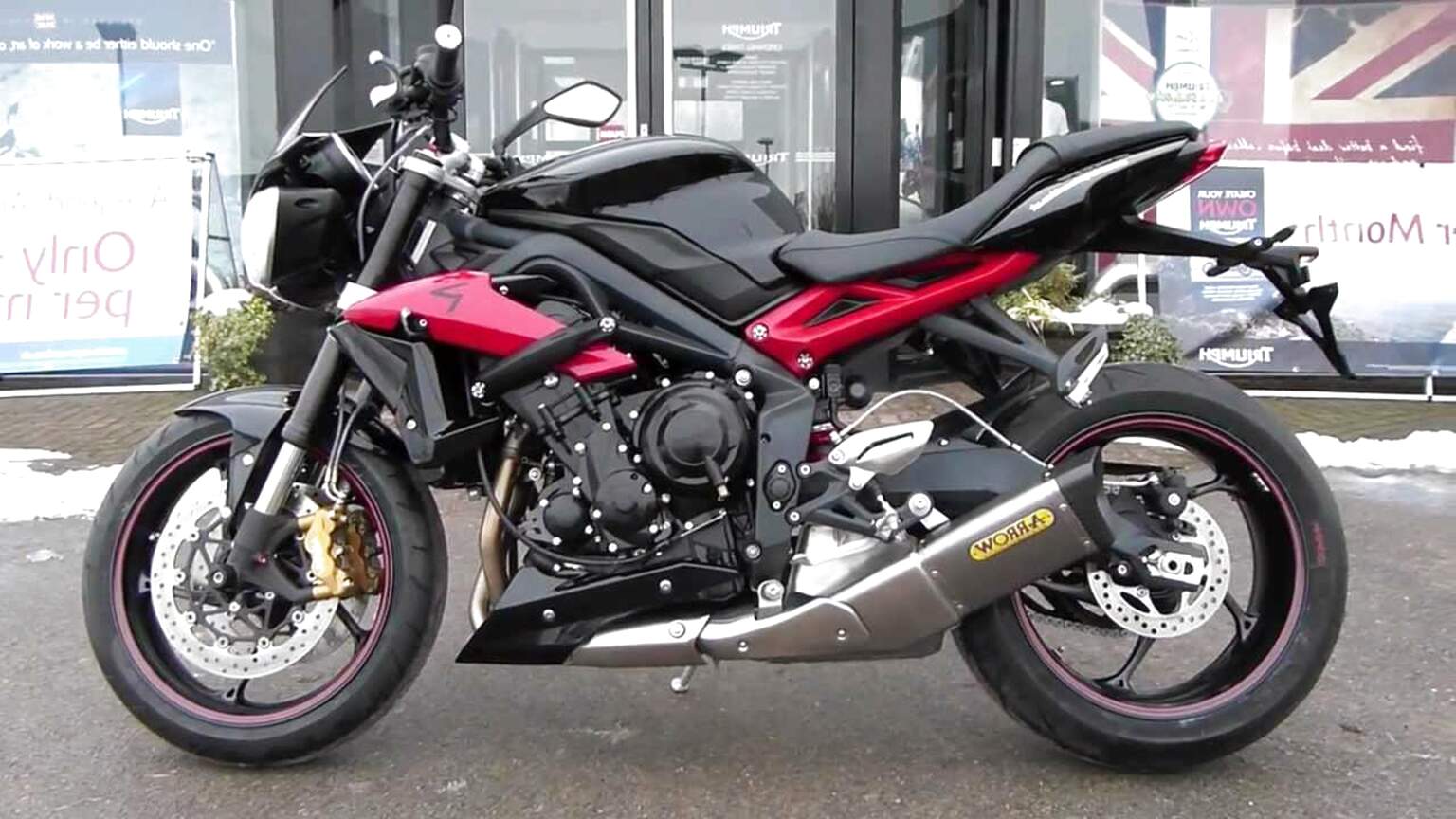 arrow exhaust for triumph street triple